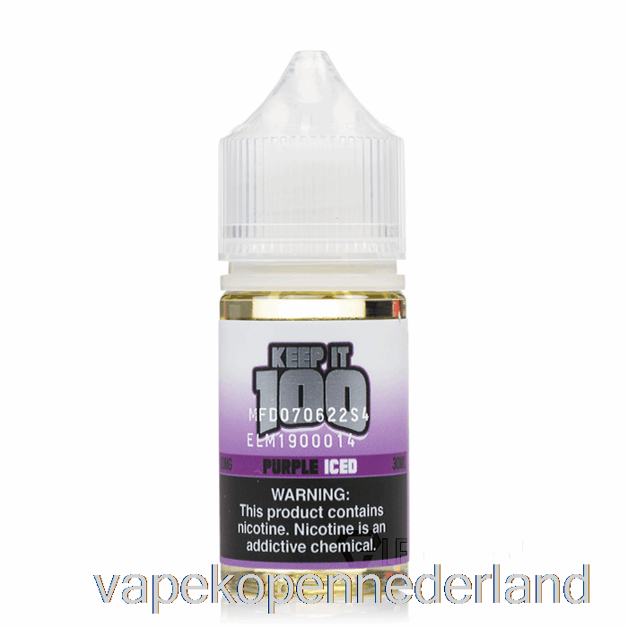 Elektronische Sigaret Vape Paars Ijskoud - Houd Het 100 Zouten - 30 Ml 50 Mg